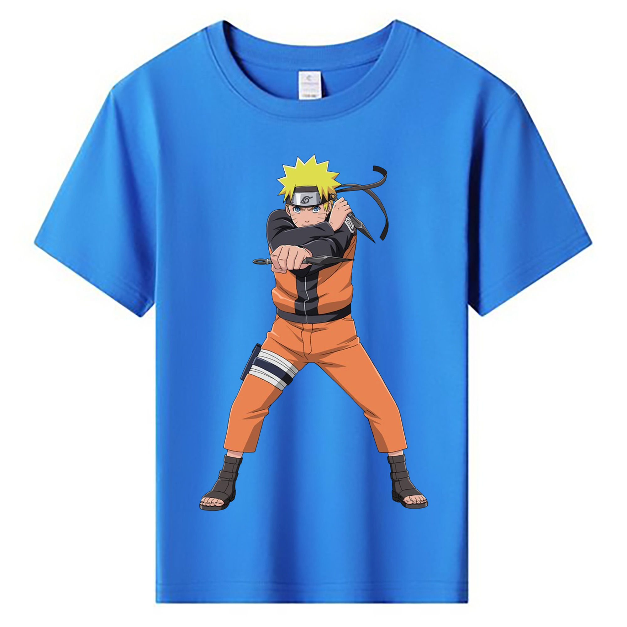 （画像用） NARUTO -ナルト- うずまき ナルト Uzumaki Naruto 綿100％キッズTシャツ（フロントプリント）